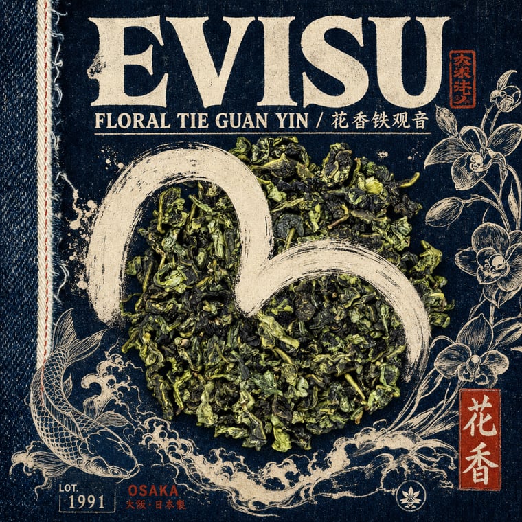 The design — Floral Tie Guan Yin